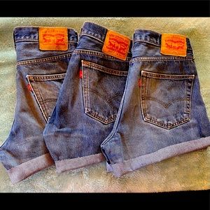 Men’s Levi’s 550 cut into shorts, summer shorts.